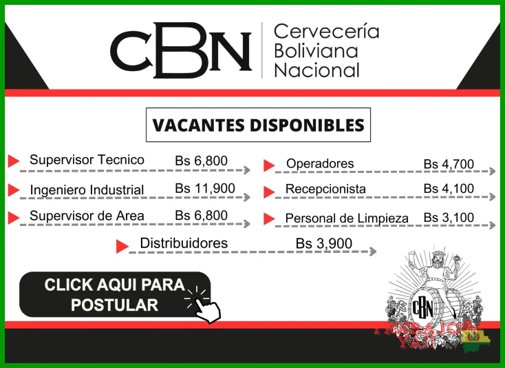 Cómo aplicar en Cervecería Boliviana Nacional