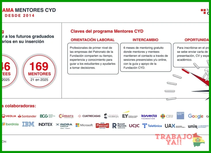 Claridad sobre el tipo de mentoría deseada (formal o informal)