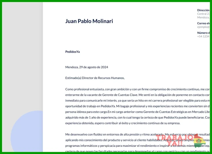 Errores comunes al redactar una carta de presentación