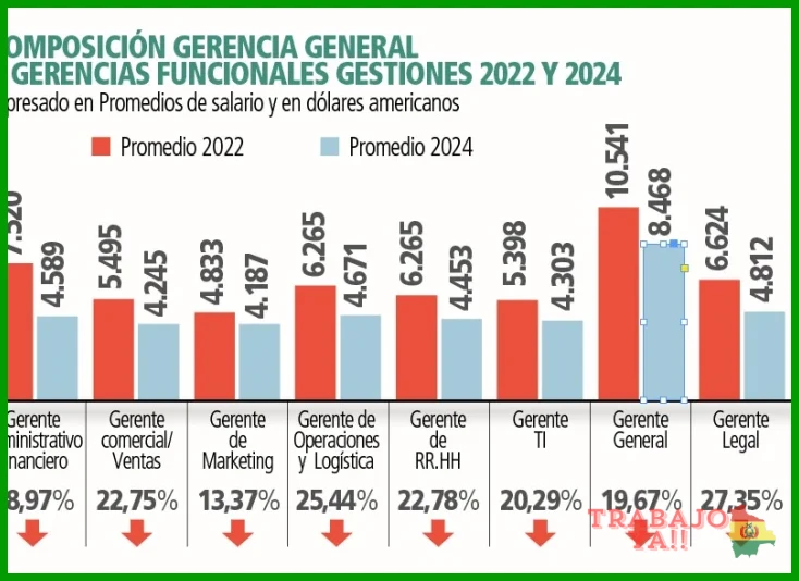 Variación de sueldos entre empresas grandes y pequeñas en el departamento
